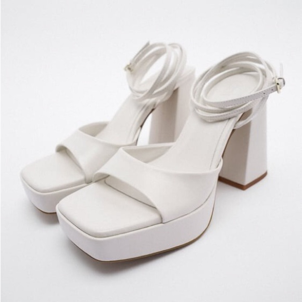 ZARA PLATFORM STRAPPY HEELS